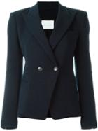 Pierre Balmain Double Breasted Blazer, Women's, Size: 34, Blue, Acrylic/polyester/spandex/elastane/wool