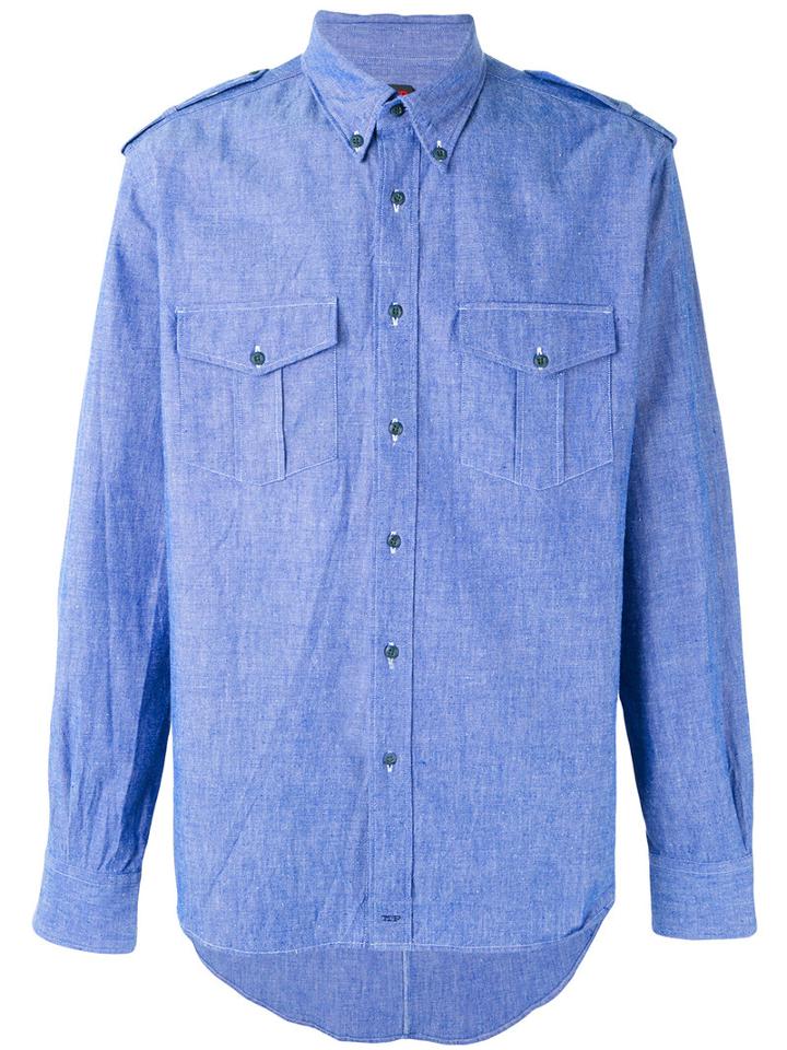 Chest Pocket Shirt - Men - Cotton - 41, Blue, Cotton, Mp Massimo Piombo