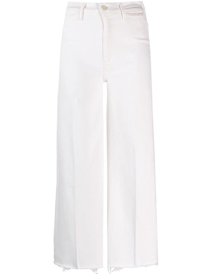 Mother Wide-leg Cropped Jeans - Neutrals
