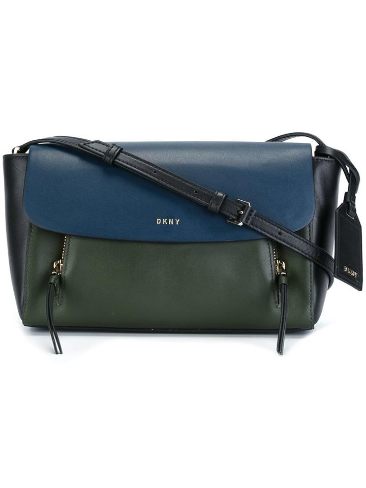 Dkny Bicolour Shoulder Bag, Women's, Blue