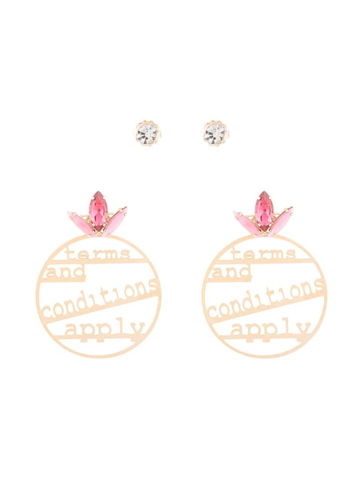 Anton Heunis Terms And Conditions Apply Earrings - Gold
