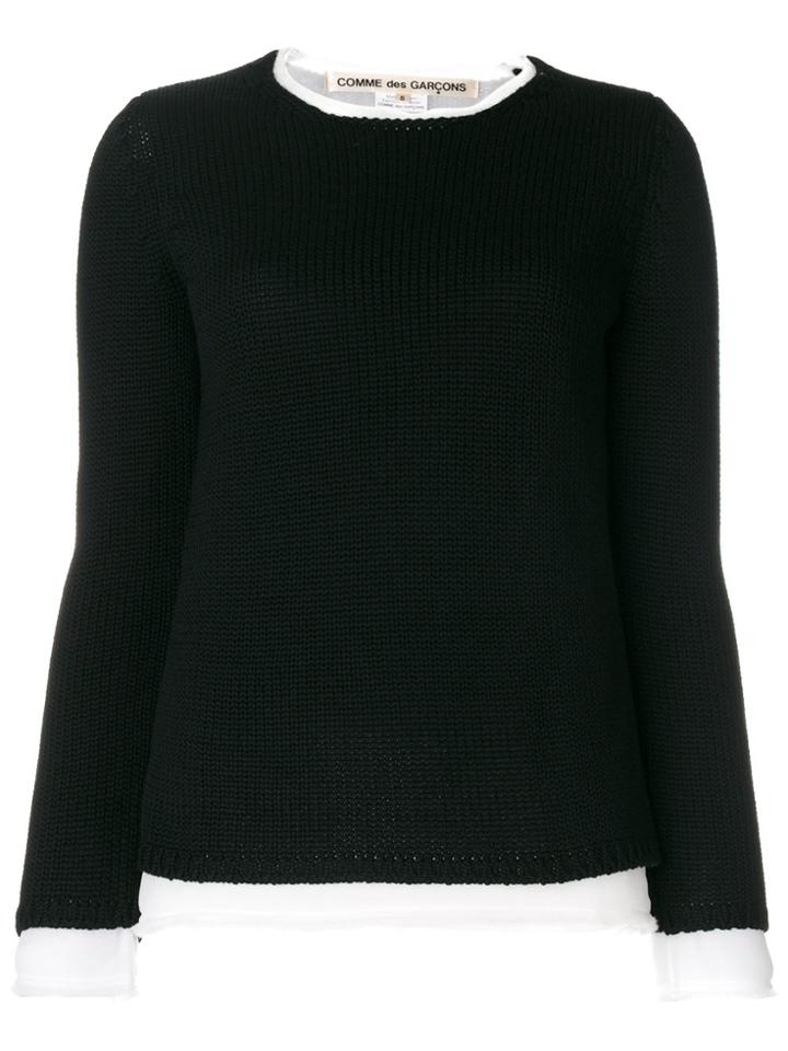 Comme Des Garçons Crew Neck Jumper - Black