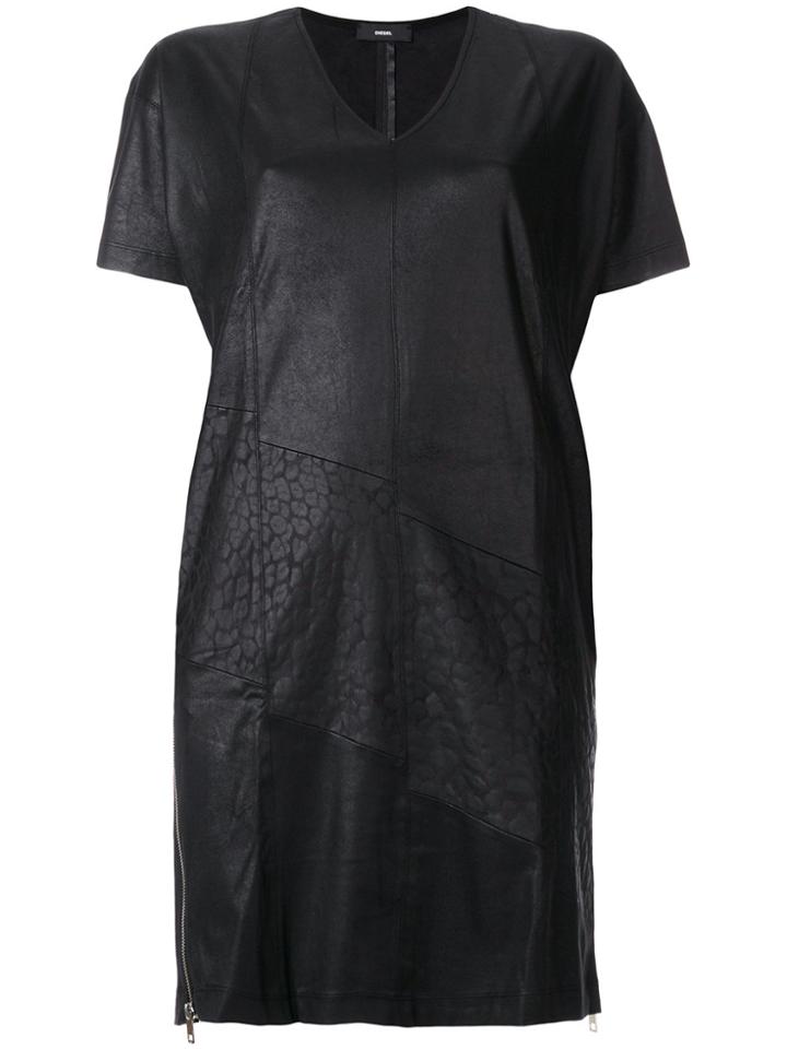 Diesel V Neck Short Dress - Black