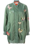 Valentino Sequin Butterfly Coat - Green