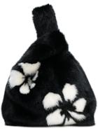 Simonetta Ravizza Furrissima Hibiscus Tote - Black