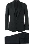 Dolce & Gabbana - Three-piece Checked Suit - Men - Cupro/viscose/virgin Wool - 52, Black, Cupro/viscose/virgin Wool
