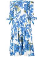 Carolina Herrera Mimosa Off The Shoulder Dress - Blue