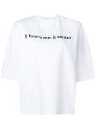 Msgm Quote Print T-shirt - White