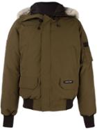 Canada Goose 'chilliwack' Bomber Jacket, Men's, Size: Large, Green, Cotton/feather Down/nylon/coyote Fur