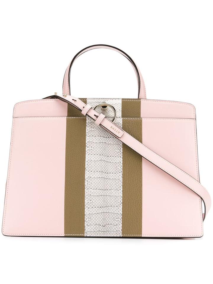 Bally Structured Tote Bag - Pink & Purple