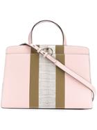 Bally Structured Tote Bag - Pink & Purple