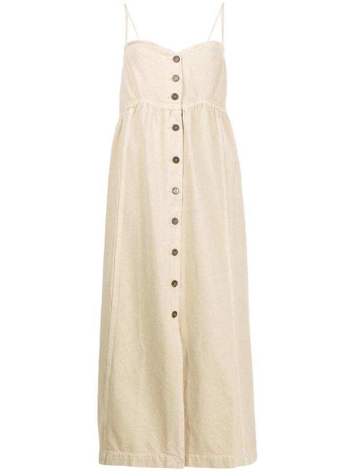 Nanushka Kaia Button Up Dress - Neutrals