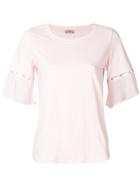 Liu Jo Pearl Detail T-shirt - Pink & Purple