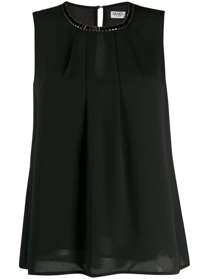 Liu Jo Embellished Sleeveless Top - Black