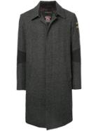 Roar Single-breasted Textured Elbow Coat - Black
