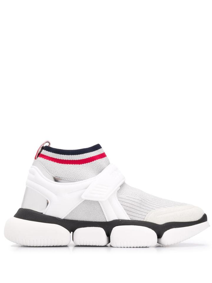 Moncler Chunky Knitted Sneakers - Silver