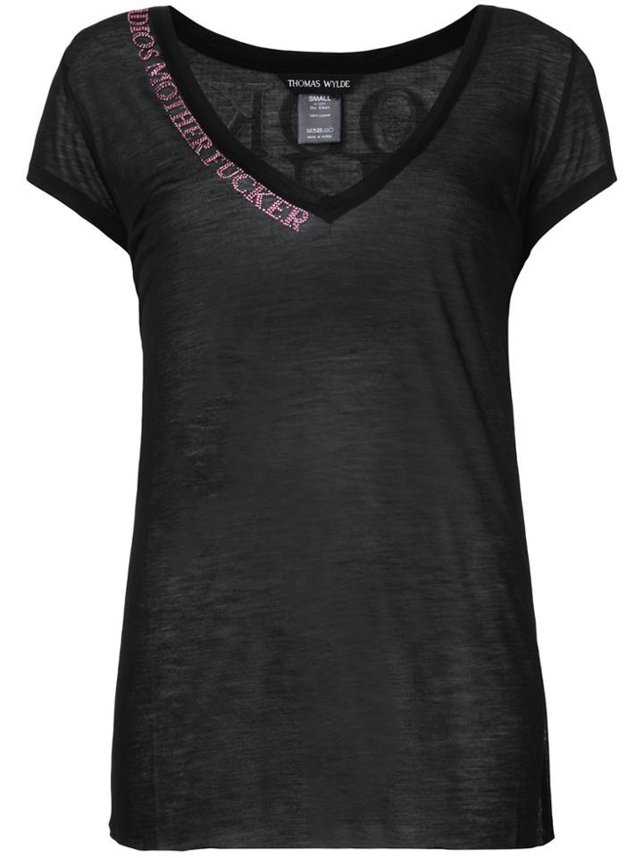 Thomas Wylde Sheer T-shirt - Black