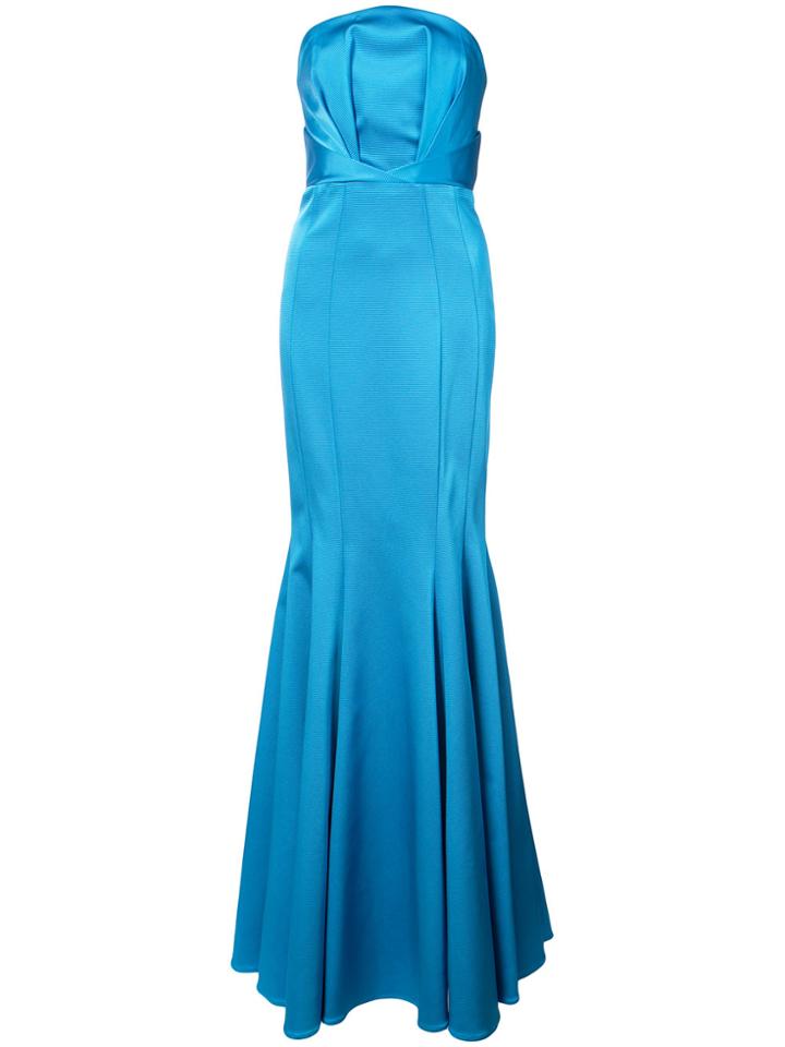 Zac Zac Posen Nolita Strapless Gown - Blue