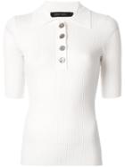 Nobody Denim Chelsea Ribbed Polo Top - White