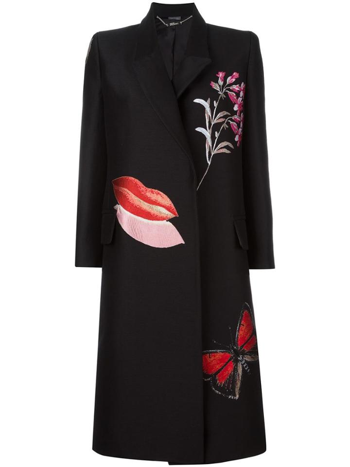 Alexander Mcqueen Vanity Obsession Oversized Coat - Black