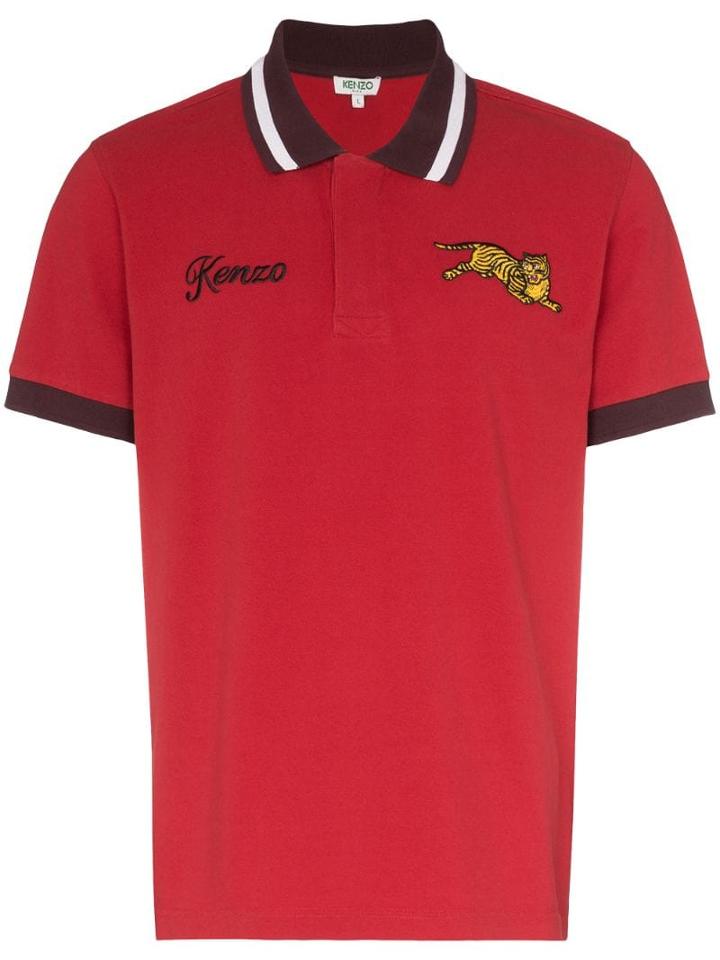Kenzo Tiger-embroidered Polo Shirt