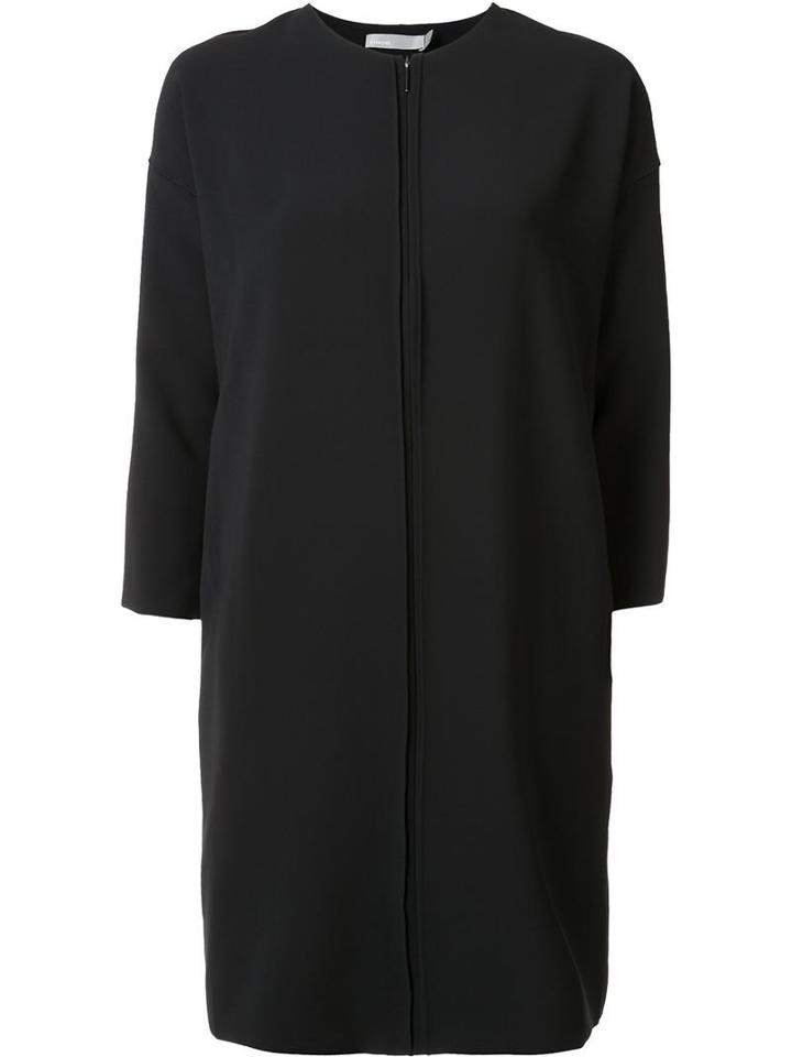 Vince Zip Up Cocoon Dress, Women's, Size: Medium, Black, Polyester/spandex/elastane