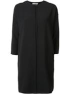 Vince Zip Up Cocoon Dress, Women's, Size: Medium, Black, Polyester/spandex/elastane