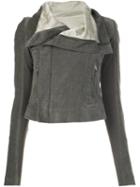 Rick Owens Biker Jacket, Women's, Size: 42, Grey, Cupro/cotton/linen/flax