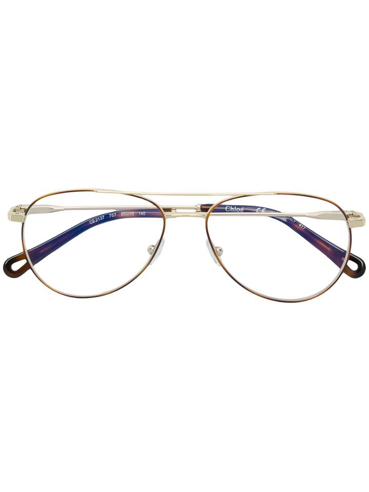 Chloé Eyewear Aviator Frames - Metallic