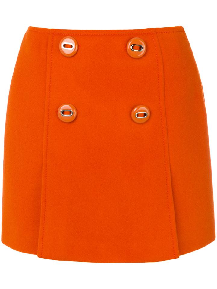 Prada Buttoned Mini Skirt - Yellow & Orange