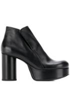 Jil Sander Ankle Leather Boots - Black