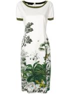 Alberta Ferretti Floral Print Dress - White