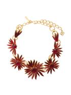 Oscar De La Renta Floral Necklace - Red