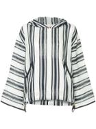 Tory Burch Awning Striped Hoodie - White