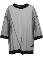 Nostra Santissima Sheer Short Sleeve T-shirt - Black