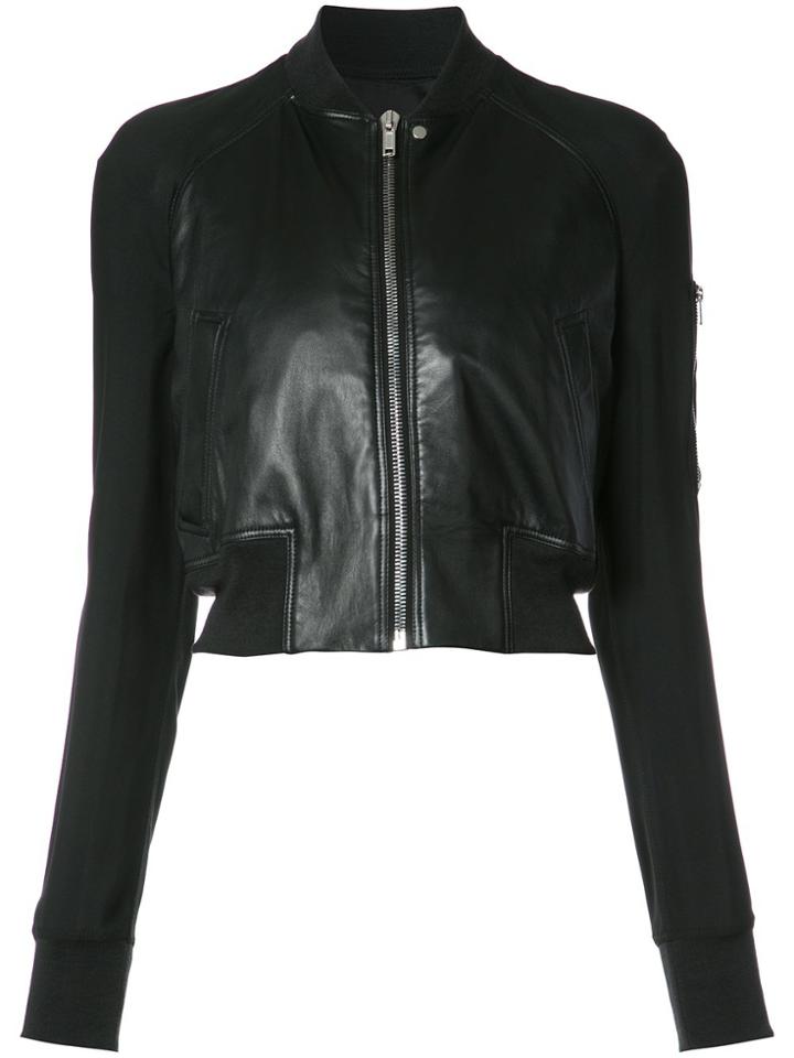 Rick Owens Zipped Crop Jacket - Black