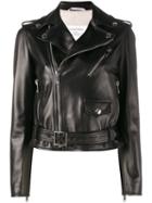 Valentino Biker Jacket, Women's, Size: 40, Black, Lamb Skin/cupro/cotton/polyester