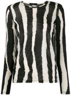 Proenza Schouler Zebra Printed T-shirt - Black