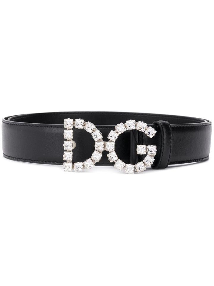 Dolce & Gabbana Dg Embellished Belt - Black