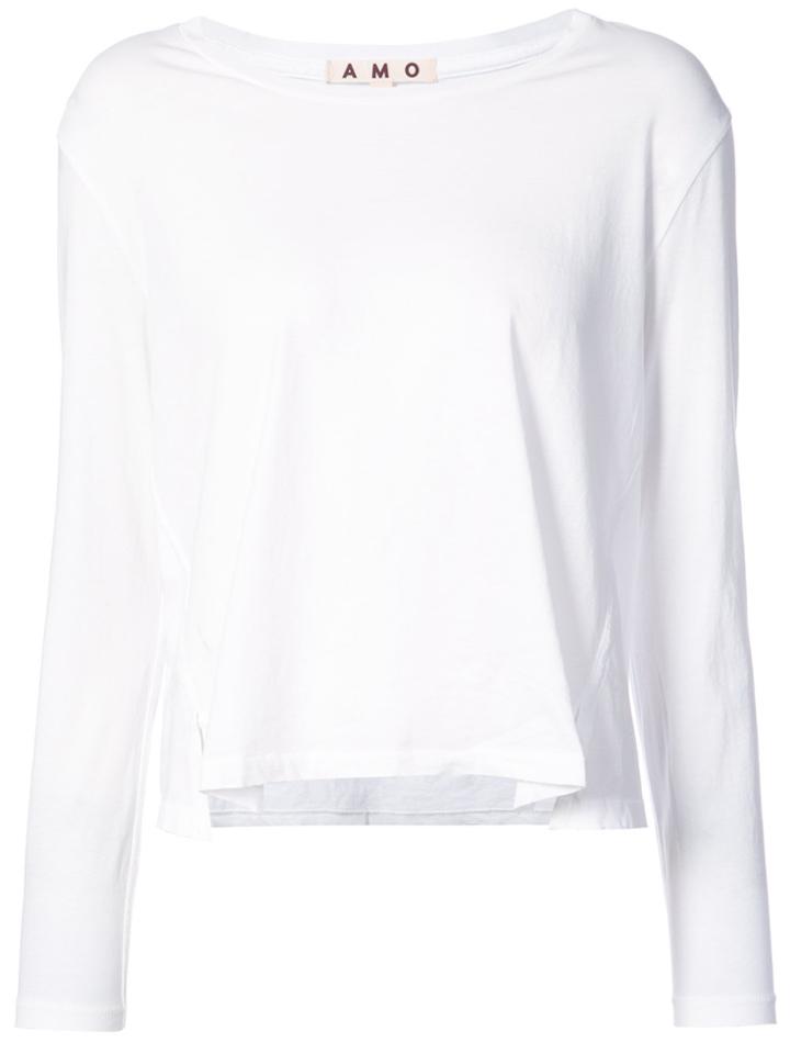 Amo Longsleeved Twist T-shirt - White