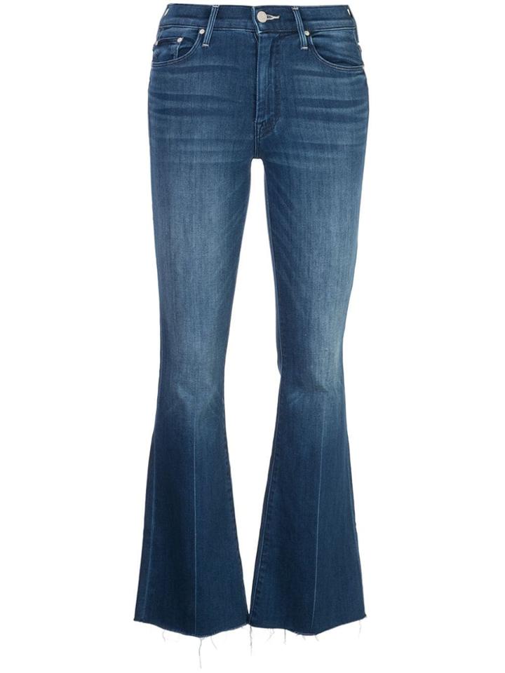 Mother Flared High Rise Jeans - Blue