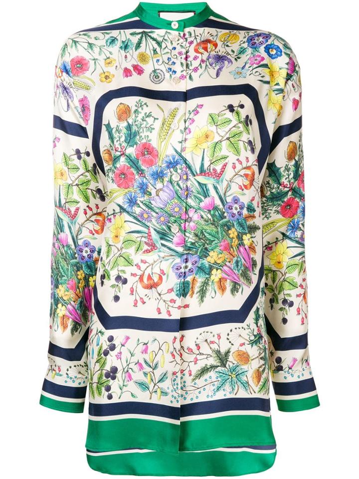 Gucci Floral Print Shirt - Green