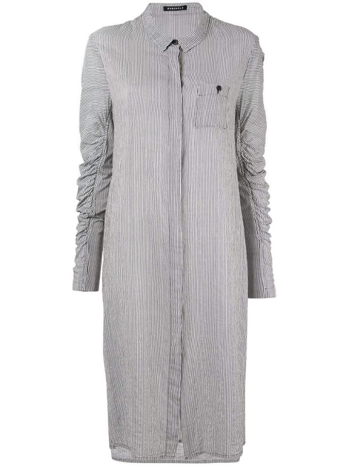 Rundholz Striped Shirt Dress - Grey