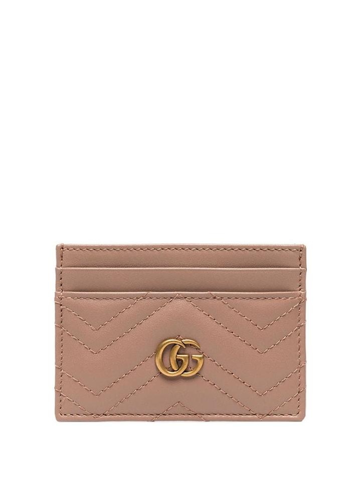 Gucci Marmont Leather Card Holder - 5729 Pink