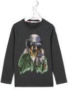 Moncler Kids Bear Print T-shirt, Boy's, Size: 8 Yrs, Grey