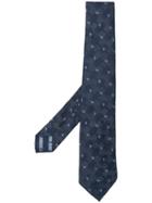Kiton Leaf Pattern Tie - Blue