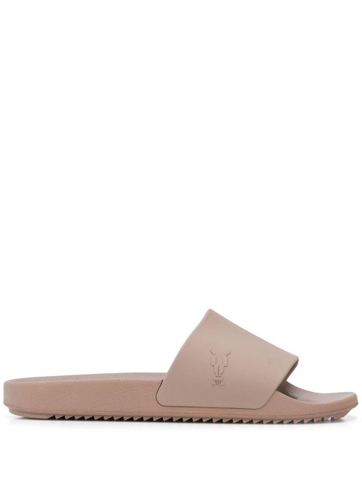 Rick Owens Drkshdw Rubber Slides - Brown