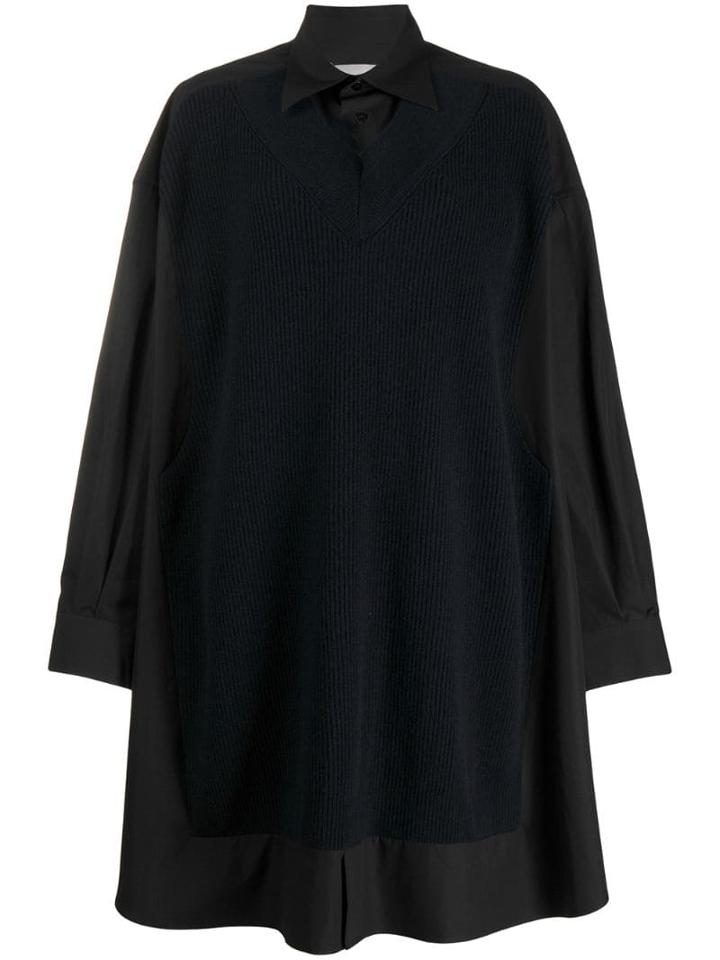 Maison Margiela Oversized Jumper Shirt Dress - Black