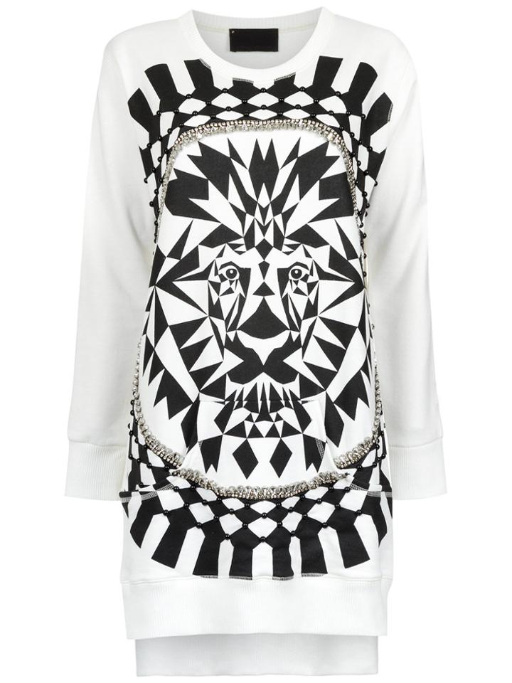 Andrea Bogosian Printed Sweatdress - White