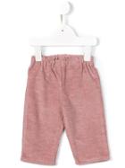 Cashmirino - Ribbed Trousers - Kids - Cotton/spandex/elastane/cashmere - 6 Mth, Pink/purple